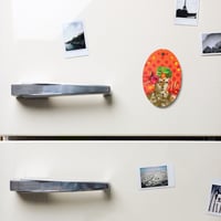 Image 6 of She Has the Energy and Temperament of a Thousand Suns - Wooden Ornament - Oval Magnetic Ornament 