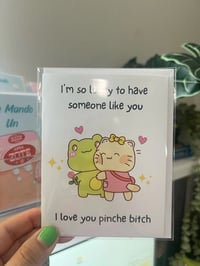 Image 2 of  "I Love You Pinche Bitch" Card & Sticker Bundle