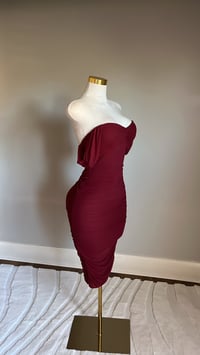 Image 5 of Alyssa ruched midi dress