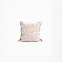Embroidered Cushion Cover - Natural