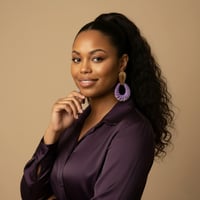 Image 2 of Striped Purple Nikki Earrings