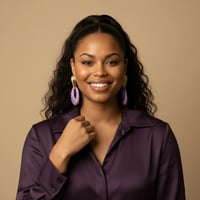 Image 3 of Striped Purple Nikki Earrings