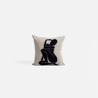 Image 1 of La Femme Cushion Cover - Black