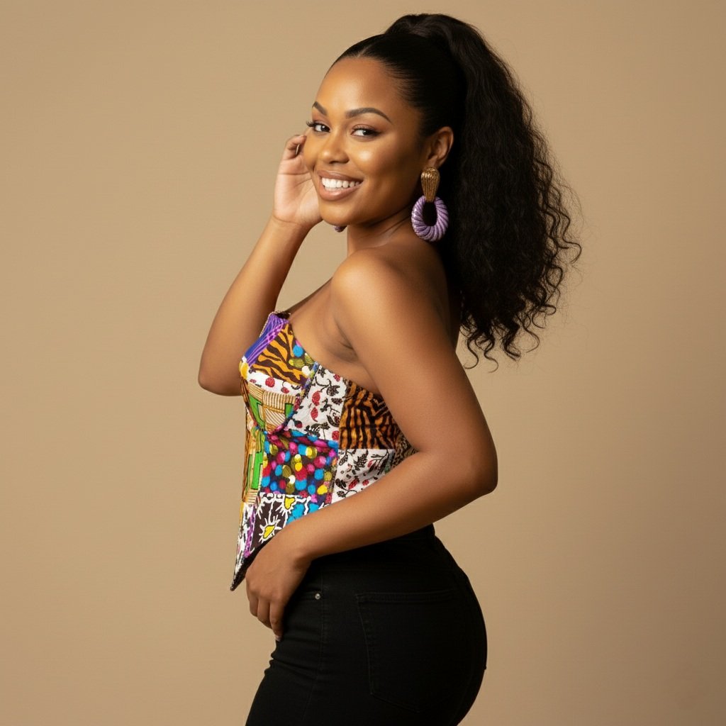 TALLULAH AFRICANPRINT CORSET TOP | SIKAWE LUXE