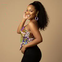 Image 1 of TALLULAH AFRICANPRINT CORSET TOP