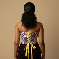 Image 3 of TALLULAH AFRICANPRINT CORSET TOP