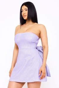 Image 2 of Athena bow mini dress (Lavender)