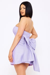 Image 3 of Athena bow mini dress (Lavender)