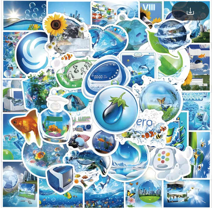 Image of Frutiger Aero Sticker Pack 🐠