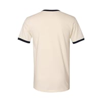 Image 2 of Stay Greasy Cream/Midnight Navy Tee - Gold Logo