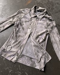 Image 5 of ZIP UP MESH FLORAL TOP