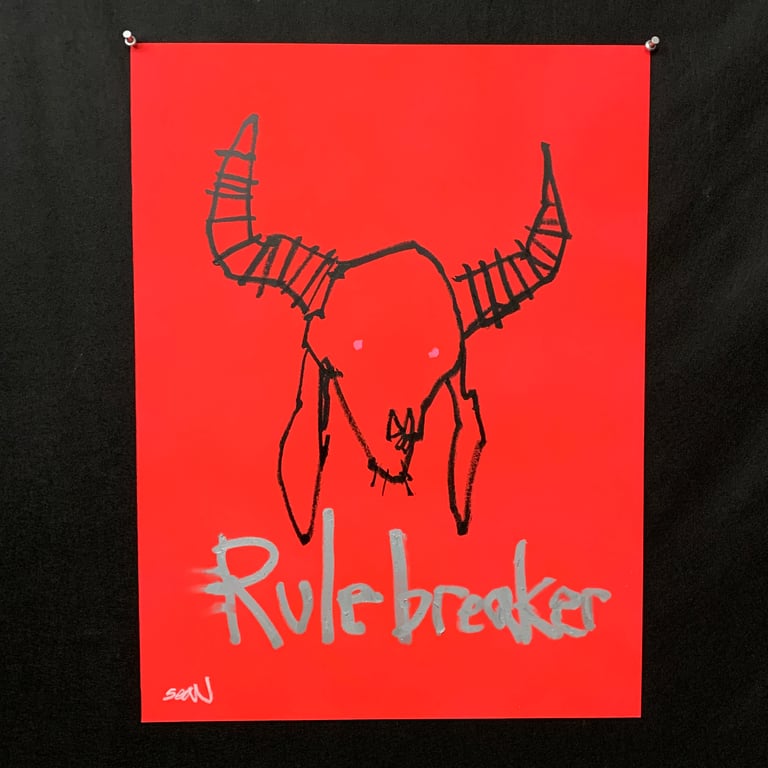 Rulemaker/Rulebreaker (original paintings) 18X24 Image 3