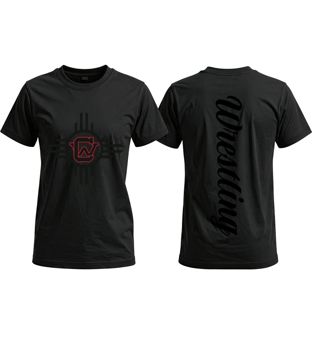 Image of Cobre Wrestling black on blackTee