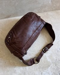 Image 1 of STUDDED BROWN LEATHER BAG