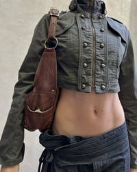 Image 3 of STUDDED BROWN LEATHER BAG