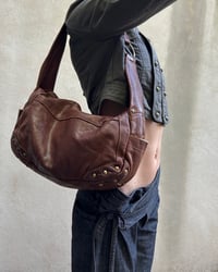 Image 2 of STUDDED BROWN LEATHER BAG