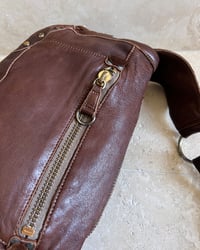 Image 5 of STUDDED BROWN LEATHER BAG