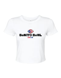 Image 1 of BENITO BOWL WHITE  BABY TEE CROP TOP