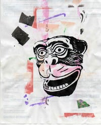 Monkey Print on Scratch Paper - Original Art
