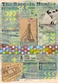 The Bargain Hunter: Mixed Media on Vintage Magazine Page - Original Art