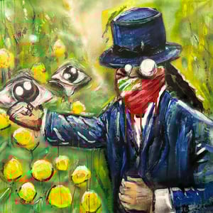 WHEN LIFE GIVES YOU LEMONS ORIGINAL PAINTING 31x31"