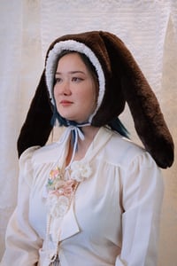 Image 1 of Coffee Brown Rabbit Hat