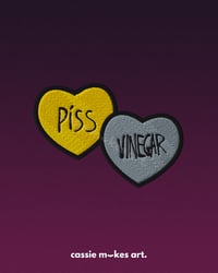 Image 1 of Piss + Vinegar Embroidered Iron-on Patches