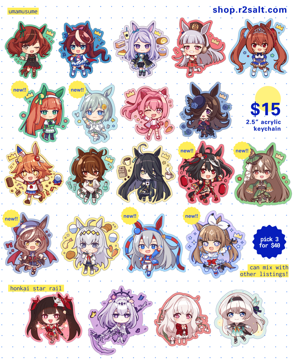 Image of Umamusume / Honkai Star Rail 2.5" Acrylic Charm