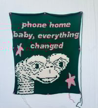 chaos ridden inner space knitted tapestry 