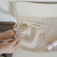 Image 1 of natural long bread bag