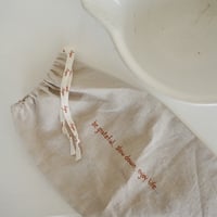 natural long bread bag - be grateful