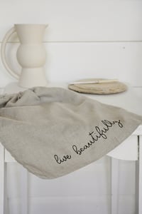 Image 1 of linen natural bread bag