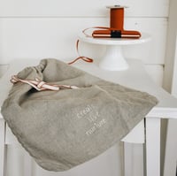 Image 3 of linen natural bread bag