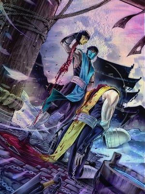 Image of Original Art Published Cover: Fame: Mortal Kombat - Ed Boon #1 // Ro Yoshimiya