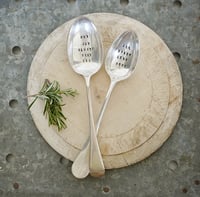 Image 2 of stamped serving spoon 