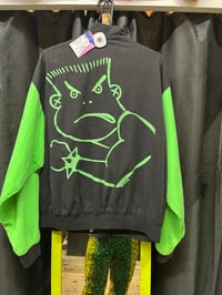 Image 1 of 1980s Life’s A Beach Jacket Black & Lime Size L-XL