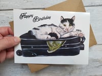 Image 2 of Sophie, Black and White Cat (Greeting Card)