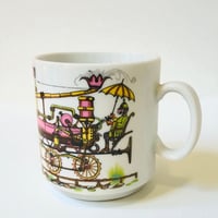 Image 2 of Mug en porcelaine blanche vintage Kronester Bavaria - Machine à vapeur imaginaire
