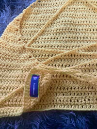 Image 3 of Foreign Yellow Crochet Halter Top