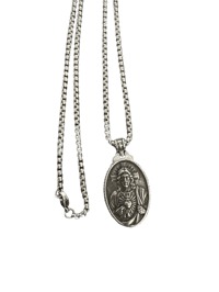 Image 2 of Colgante doble cara Sagrado Corazón/Jesús