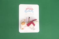 Image 4 of Dachsund hand made and hand painted clay dog Christmas ornament