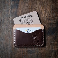 Image 1 of Bläck Tattoo X Old Dutch Leatherworks - Hubba Wallet (Dark brown/natural)