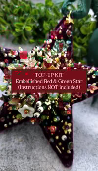 Image 1 of RED & GREEN TOP-UP KIT For Embellished Star Ornament 