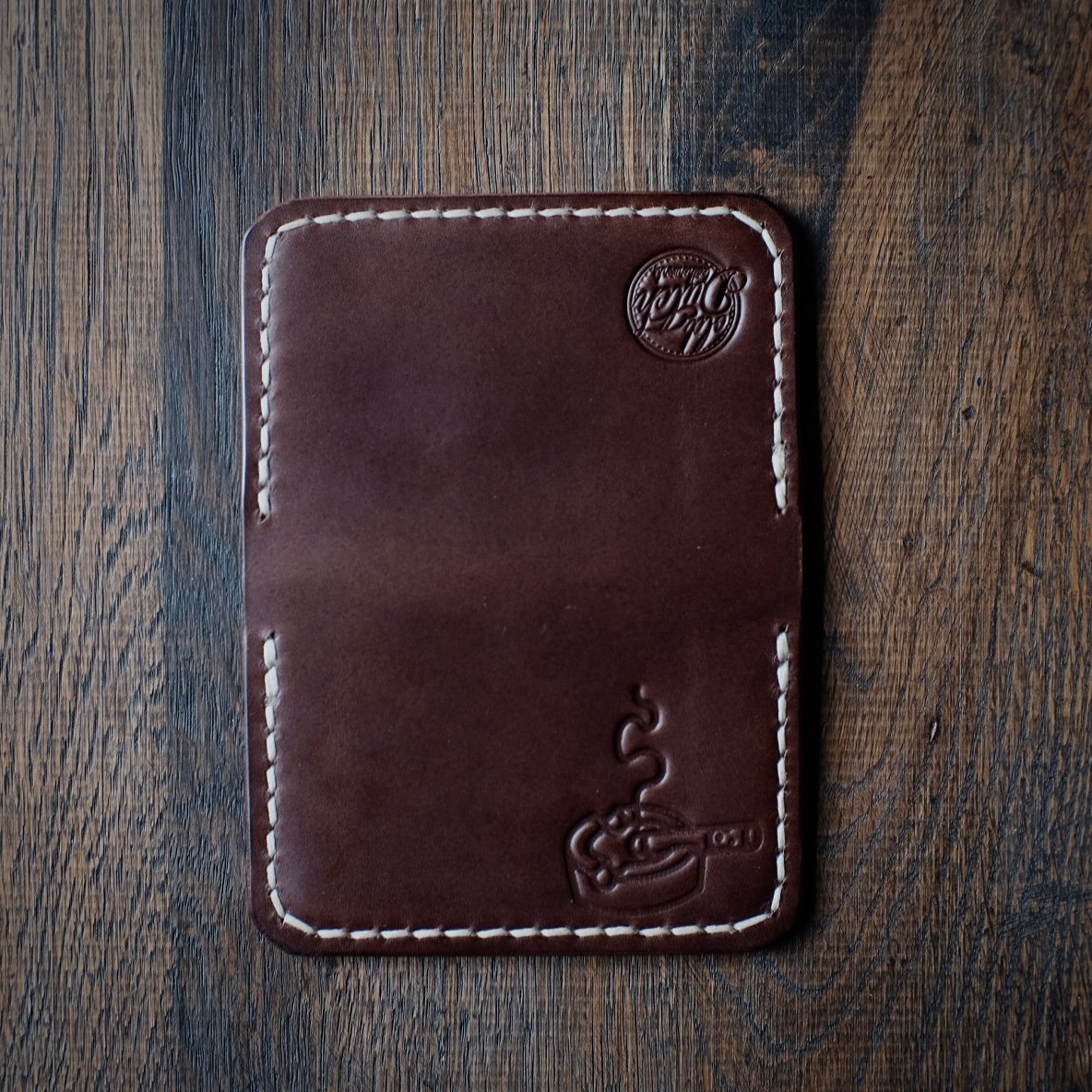 Image of Bläck Tattoo X Old Dutch Leatherworks - Wallos Wallet (Dark brown/natural)