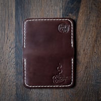 Image 3 of Bläck Tattoo X Old Dutch Leatherworks - Wallos Wallet (Dark brown/natural)