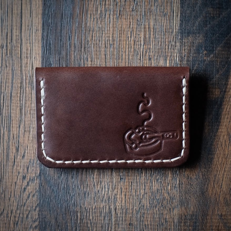Image of Bläck Tattoo X Old Dutch Leatherworks - Wallos Wallet (Dark brown/natural)