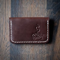 Image 1 of Bläck Tattoo X Old Dutch Leatherworks - Wallos Wallet (Dark brown/natural)