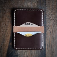 Image 2 of Bläck Tattoo X Old Dutch Leatherworks - Wallos Wallet (Dark brown/natural)
