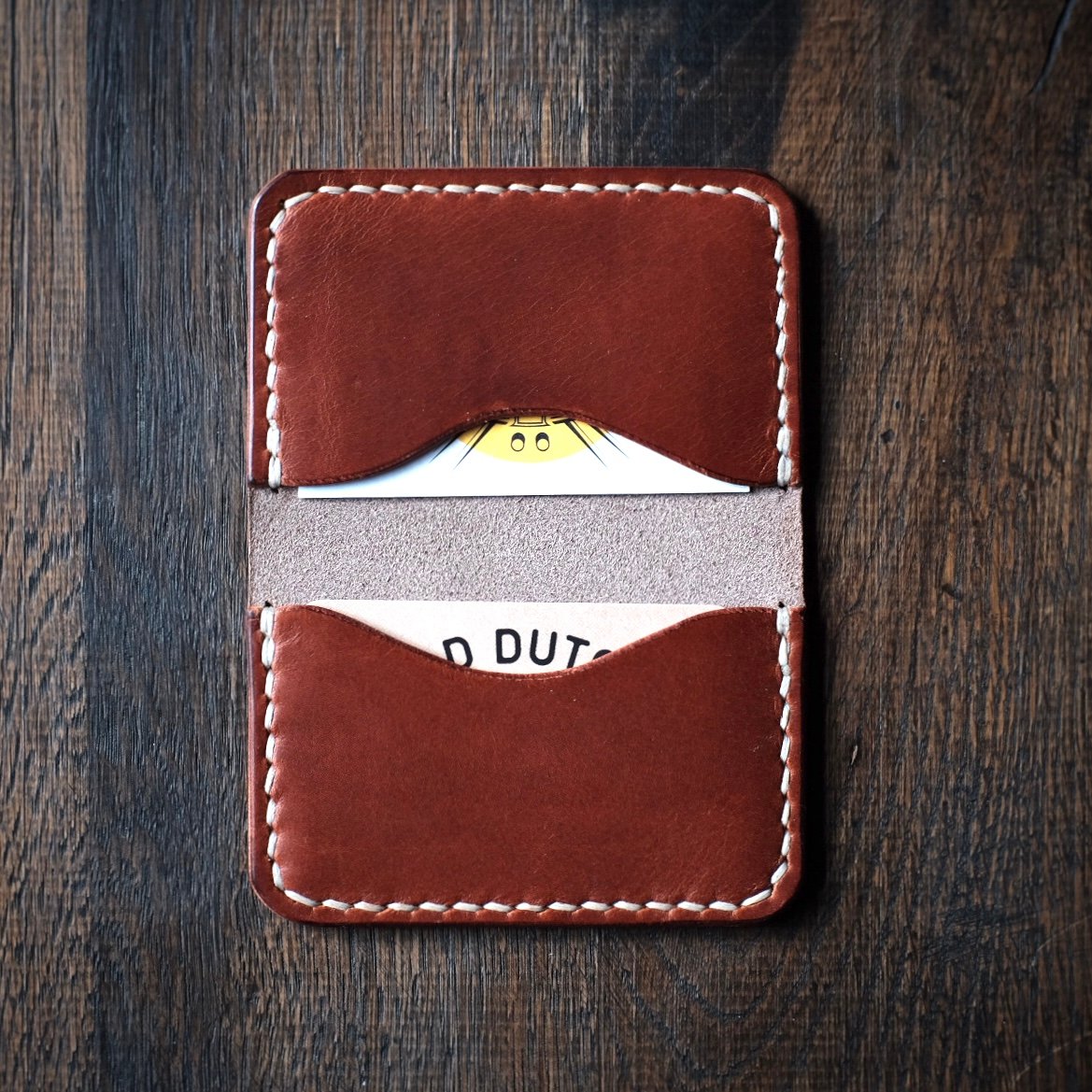 Image of Bläck Tattoo X Old Dutch Leatherworks - Wallos Wallet (cognac/dark brown)