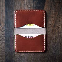 Image 2 of Bläck Tattoo X Old Dutch Leatherworks - Wallos Wallet (cognac/dark brown)